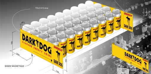 Stop rayon, pour boissons énergisantes Dark Dog